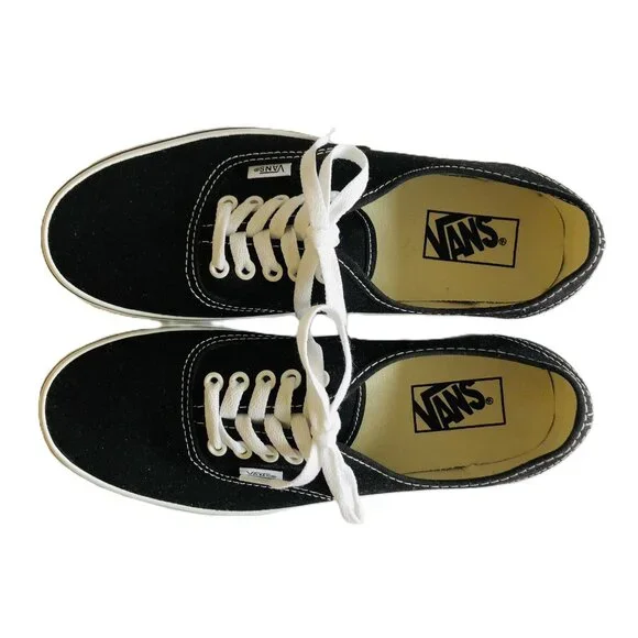 Vans Off The Wall New without Tag Shoes Canvas Sneakers Men 8 Women 9.5 Black - Picture 3 of 14